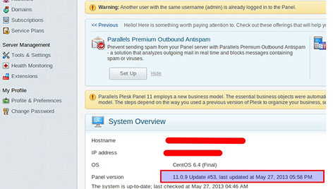 parallels plesk panel 9.5.2